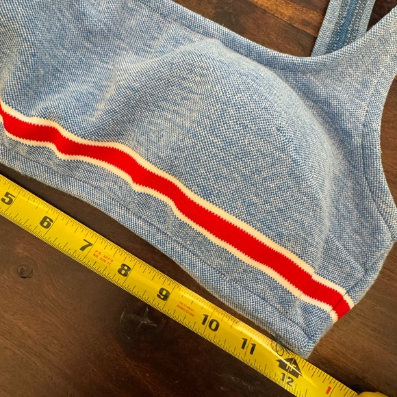 Vintage Jantzen Blue and White Knit Two Piece Swim Suit - Picture 8 of 12